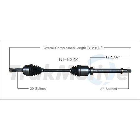Surtrack Axle Cv Axle Shaft, Ni-8222 NI-8222